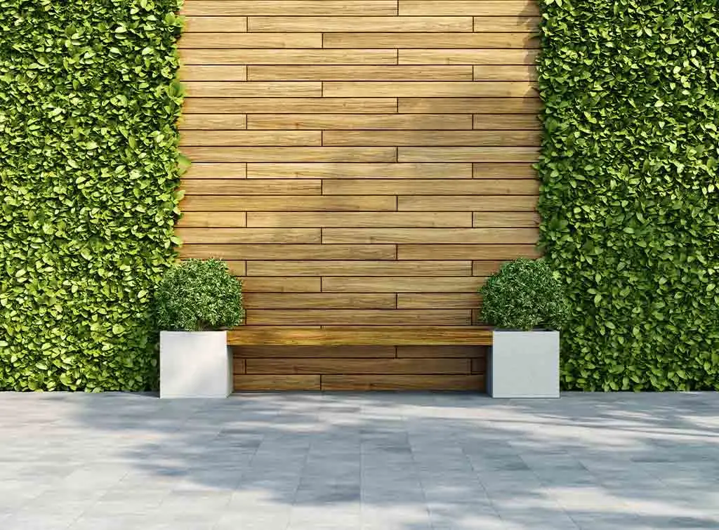 Garden trellis screening idea