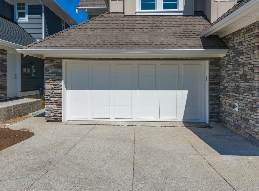 White garage door 