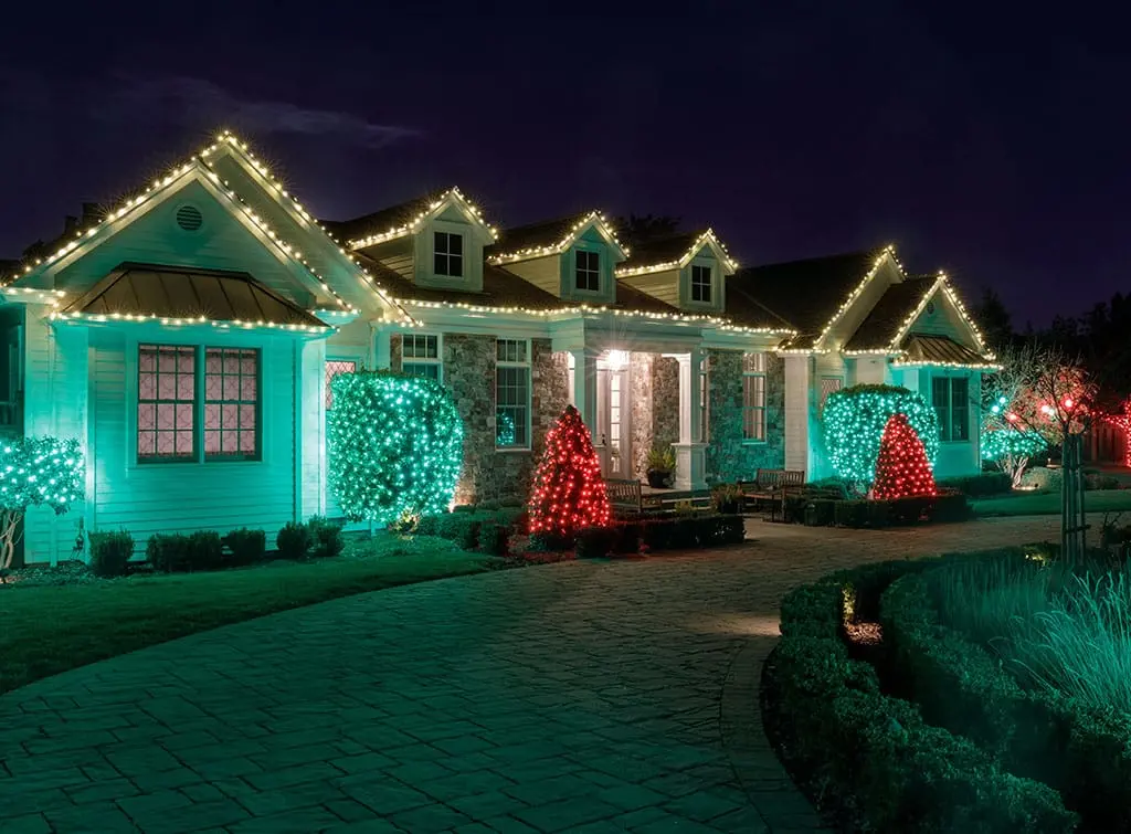 go for two coloured Christmas lights