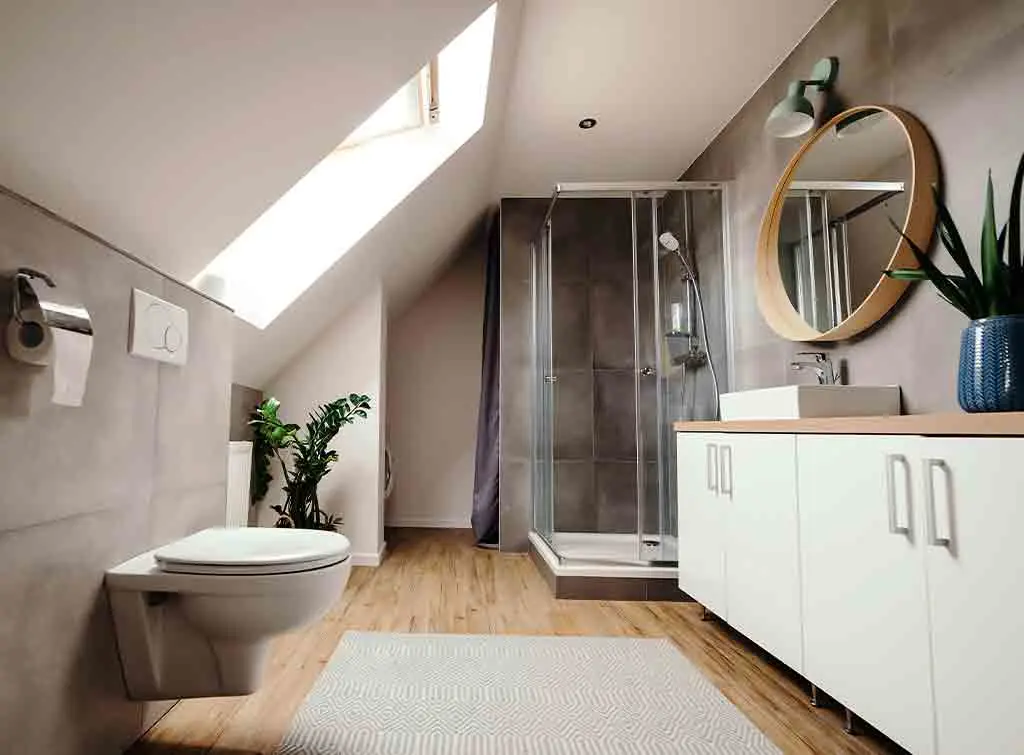 Ensuite bathroom in a loft conversion