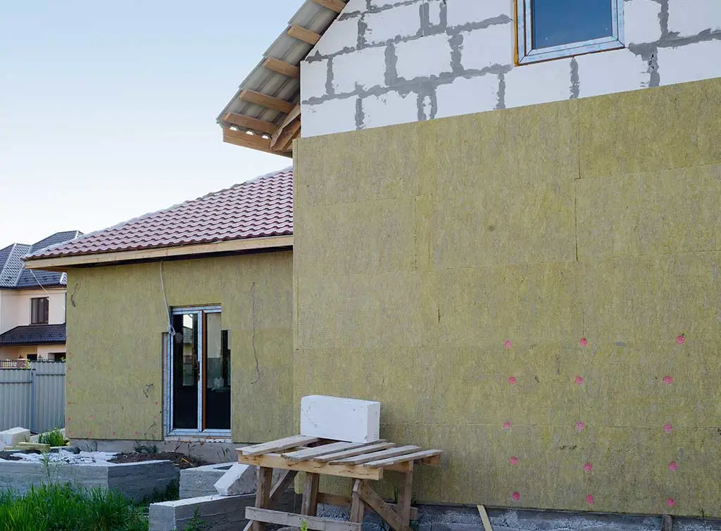 External wall insulation being installed to home