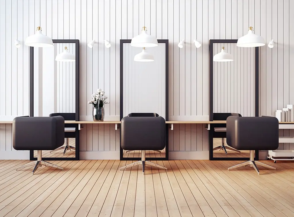 simple modern salon interior idea