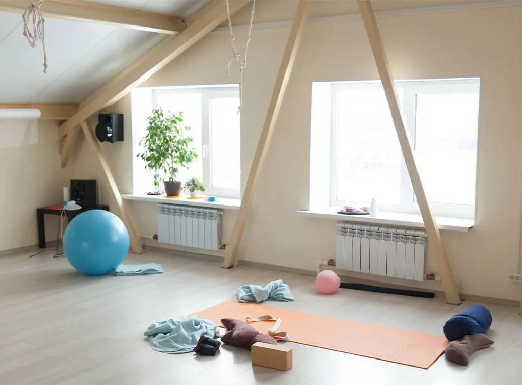 Yoga room - small spare bedroom ideas
