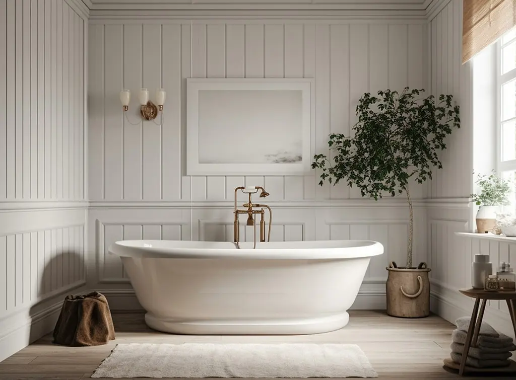 Victorian bathroom with panelled walls