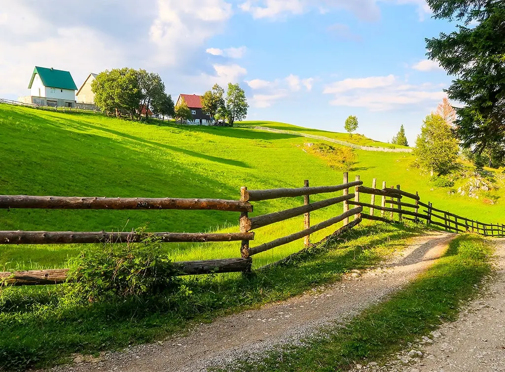 classic post and rail fence idea