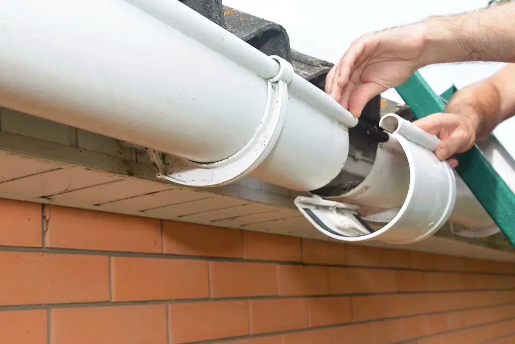 Fixing a leaking gutter joint