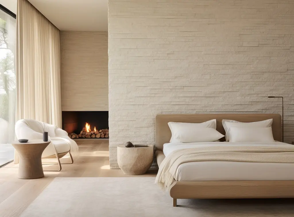 textured cream bedroom walls