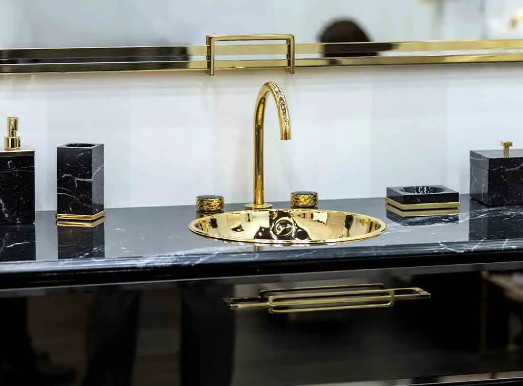 Black and gold bathroom designs