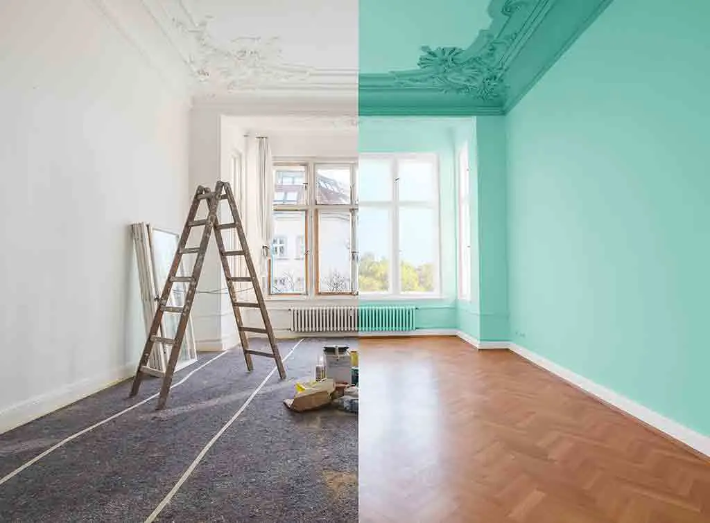 Room during painting