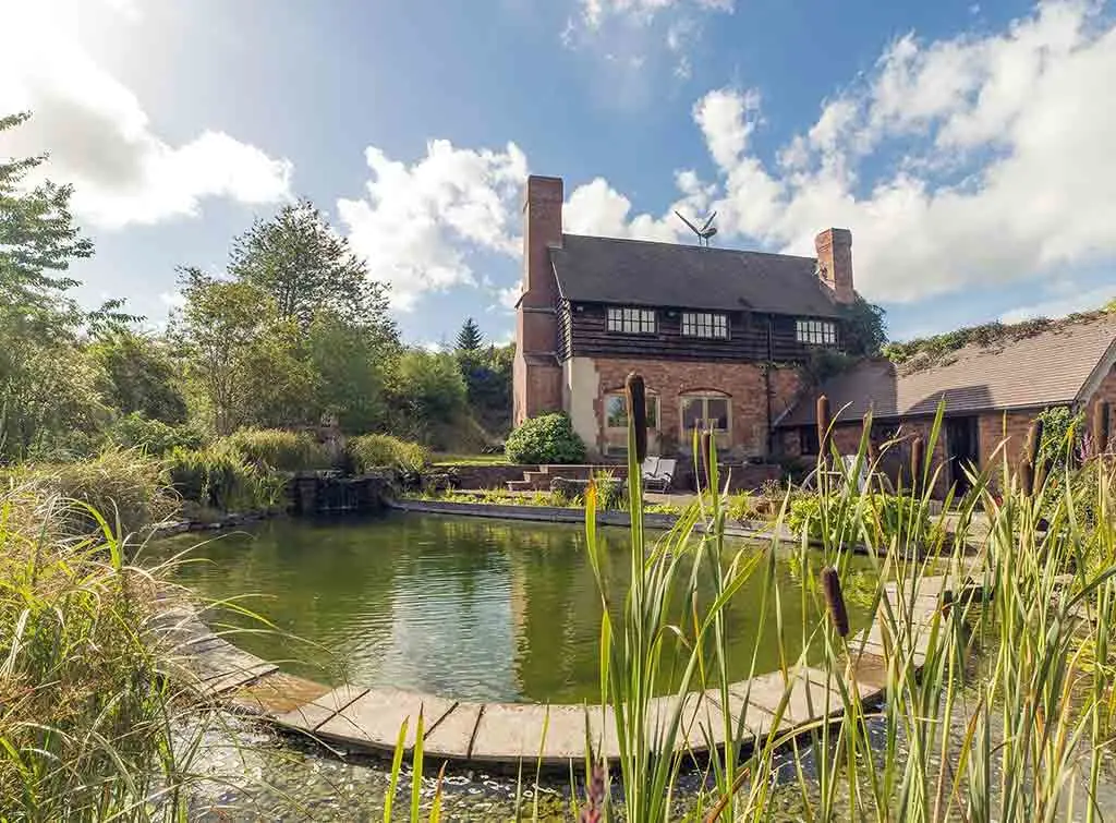Natural swimming pool for eco-friendly gardens
