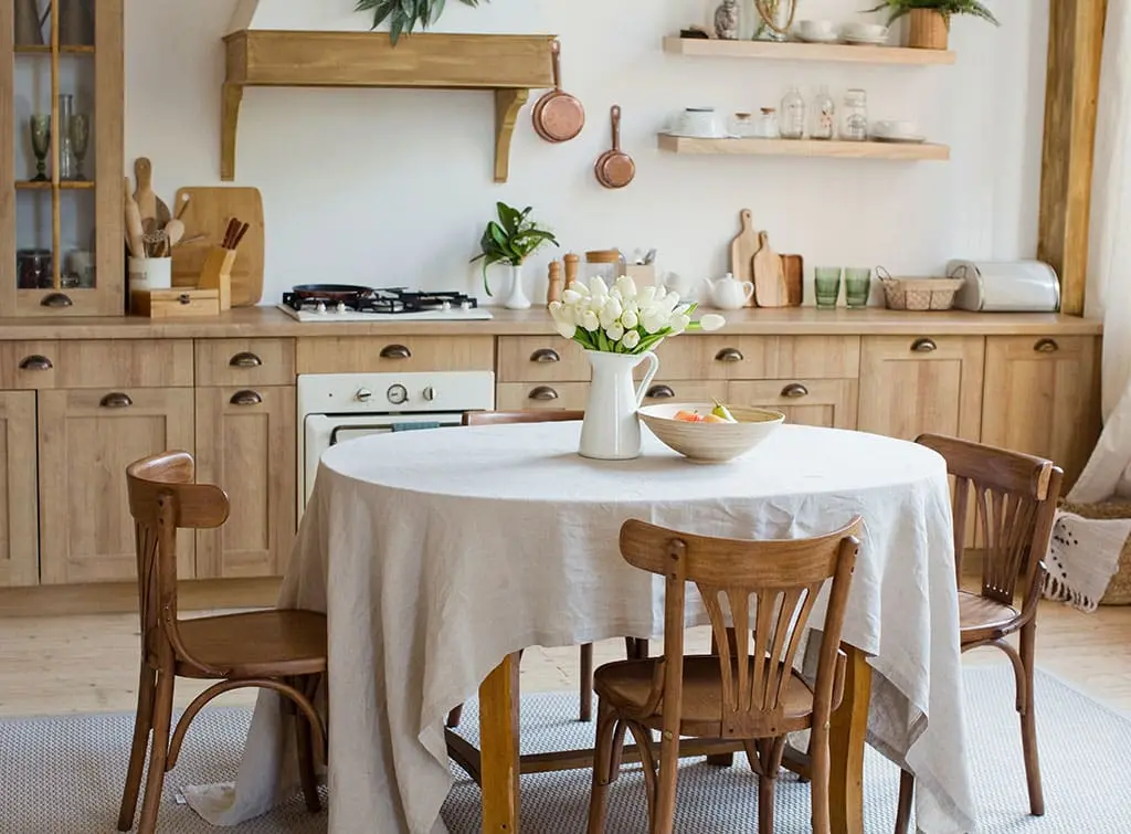 natural wood in cottage kitchen