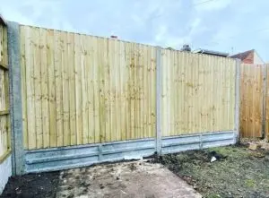 South Garden Fencing showing detailed fence work