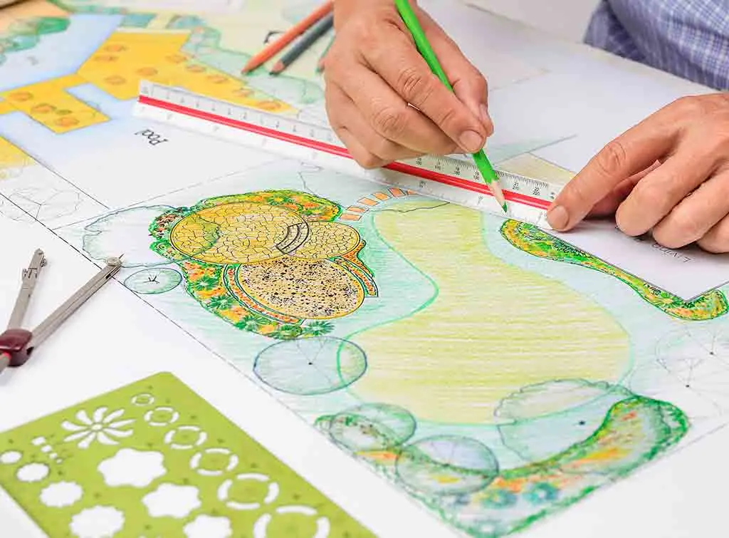 Garden design sketch