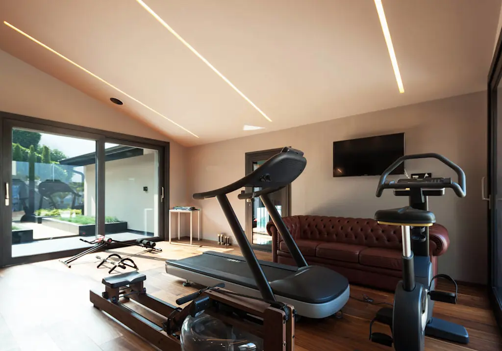 home-gym-treadmill-rowing-machine-bike