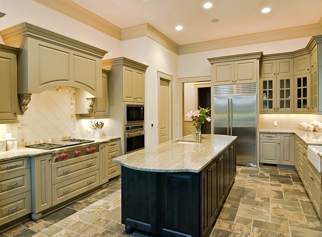 Kitchen tiled floor