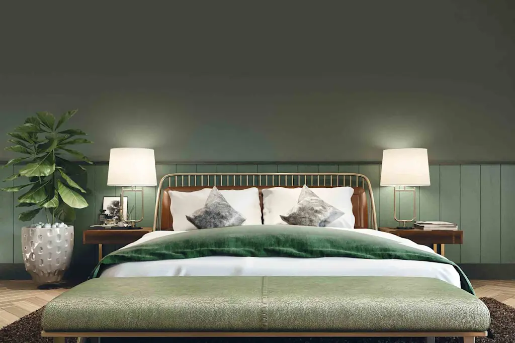 Green feature wall idea
