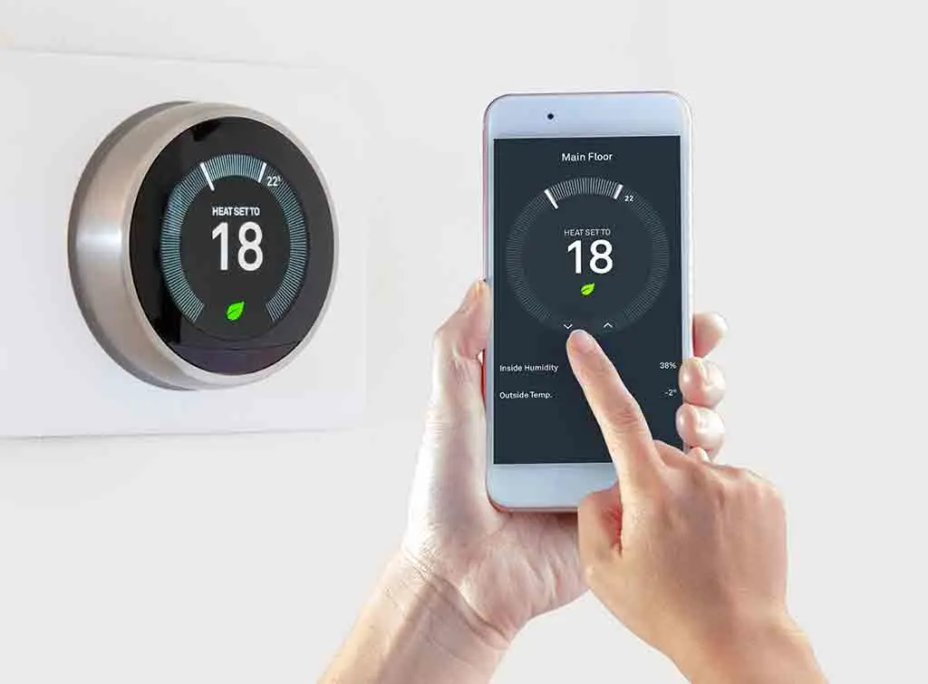 Smart thermostat central heating system