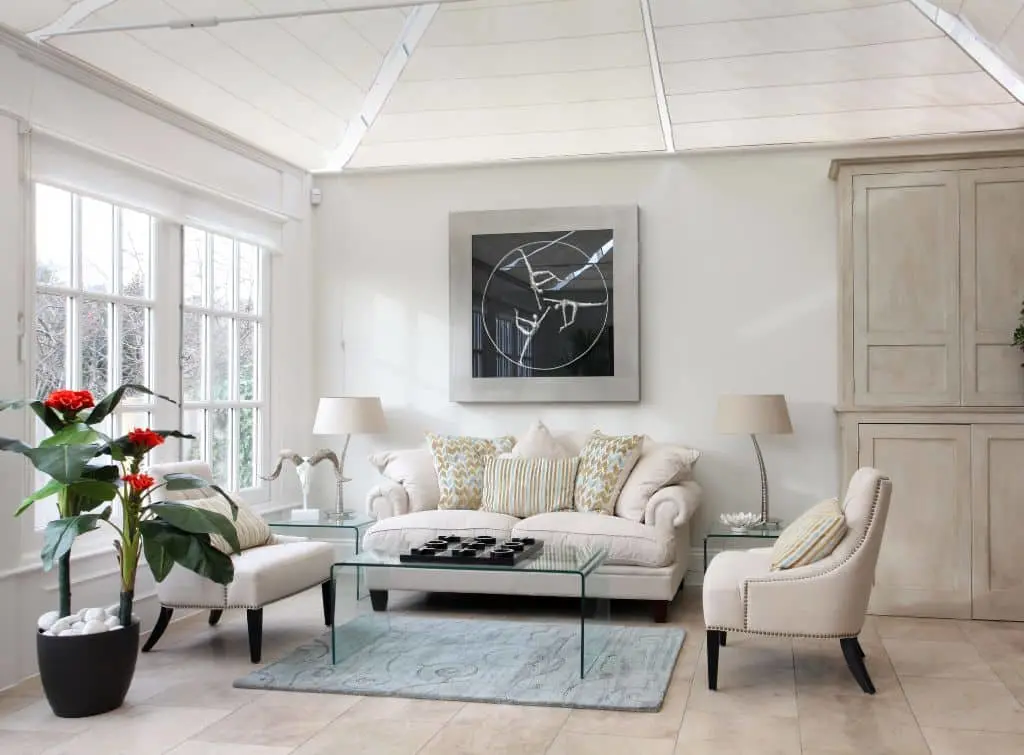 Conservatory extension with neutral finishes