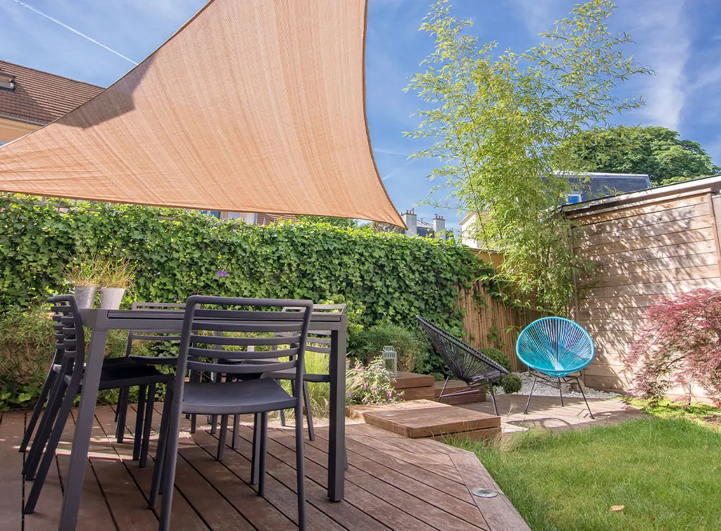 shade sail garden patio