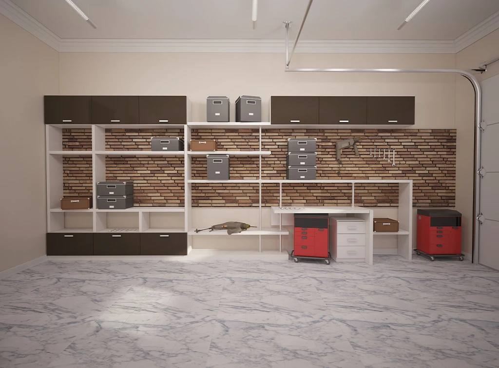 efficient box storage in garage design ideas