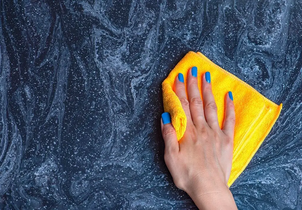 cleaning stone worktops