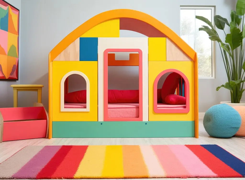AI-generated concept image of a bed playhouse