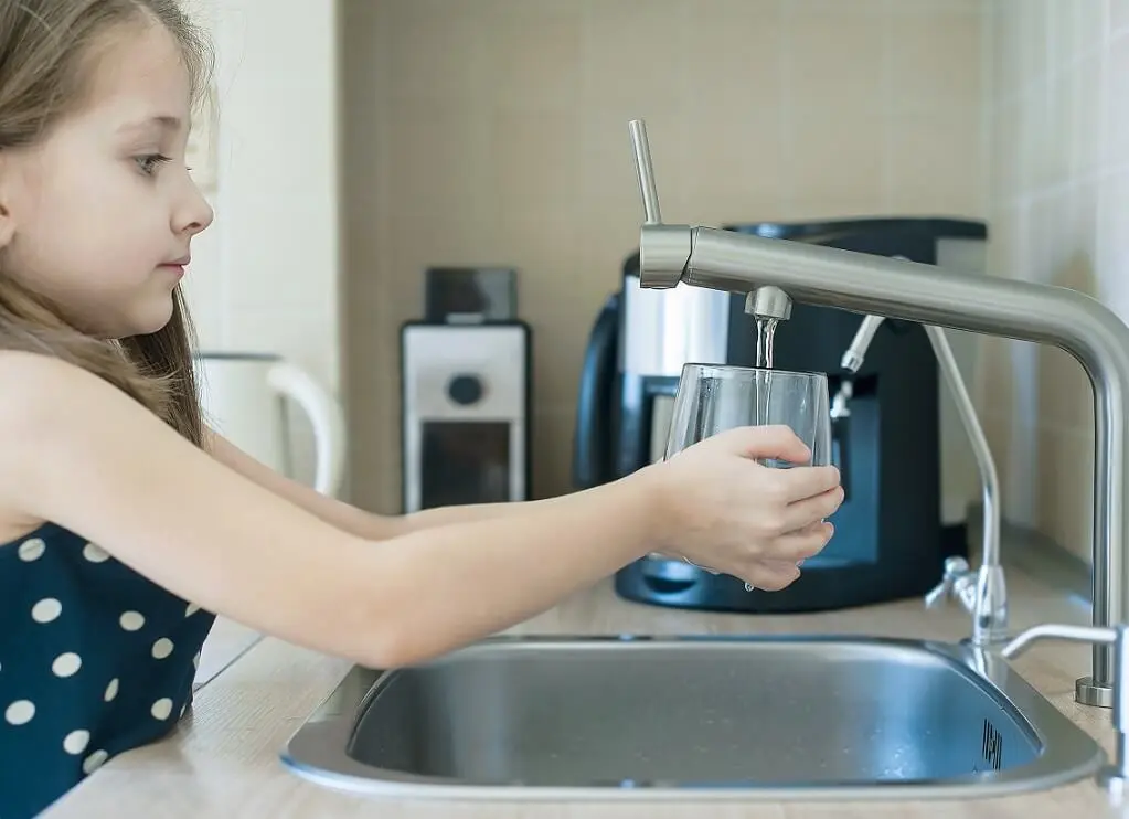 getting glass of water
