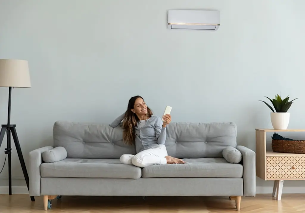 Air conditioning unit in living room