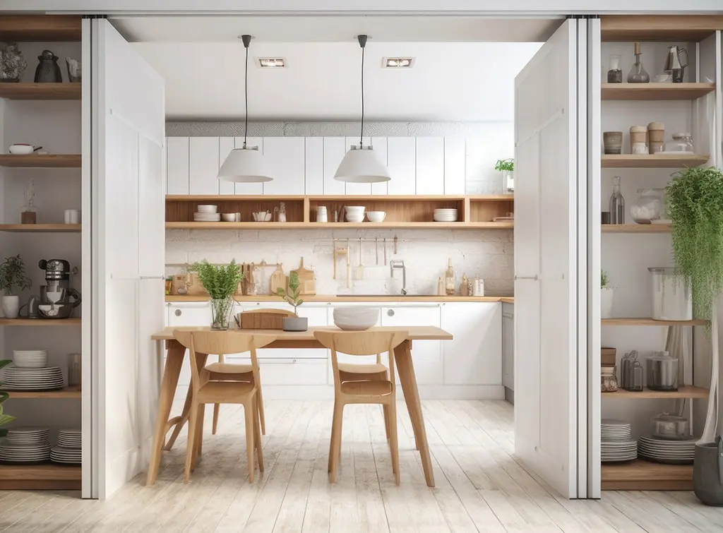 Room partitions in an extension