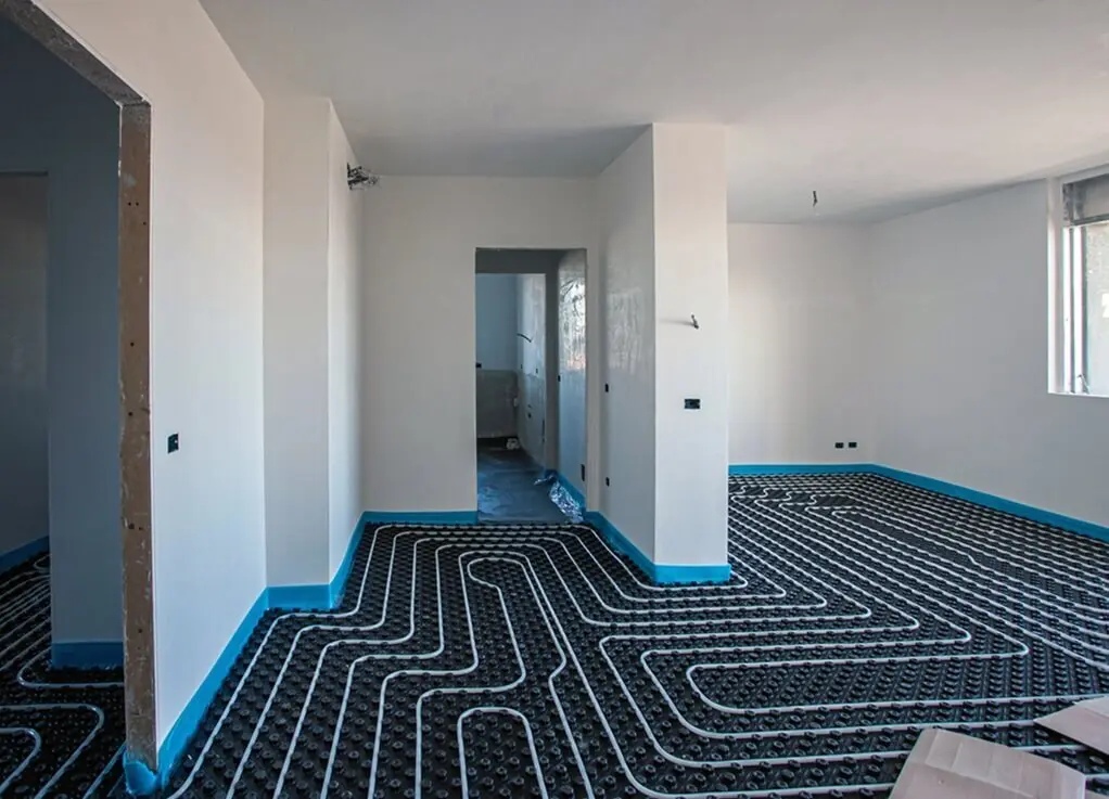 Underfloor heating setup