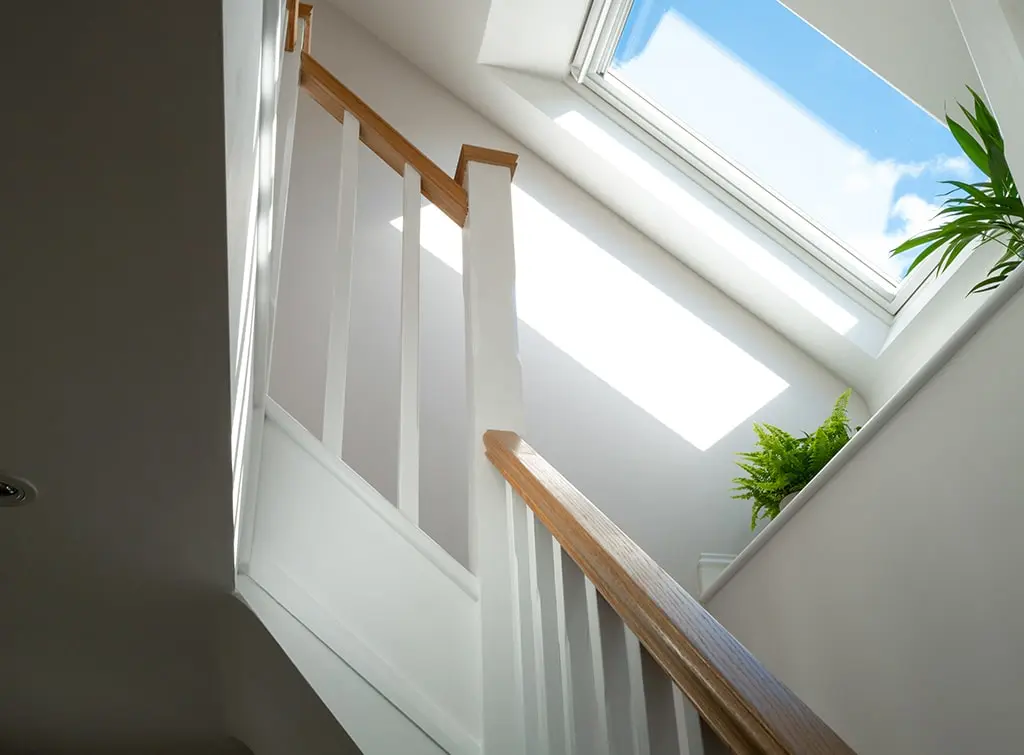 Velux window above staircase