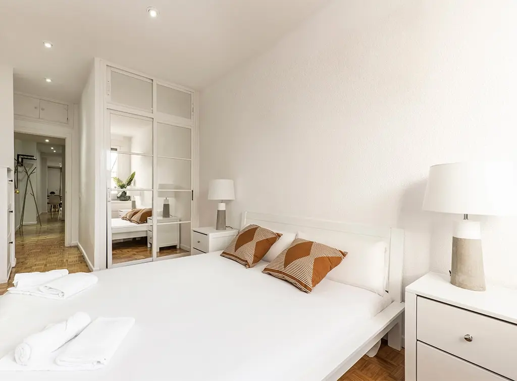 Mirrored-built-in wardrobe