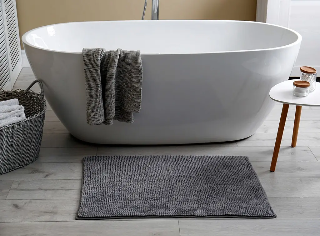 Vinyl floor in bathroom