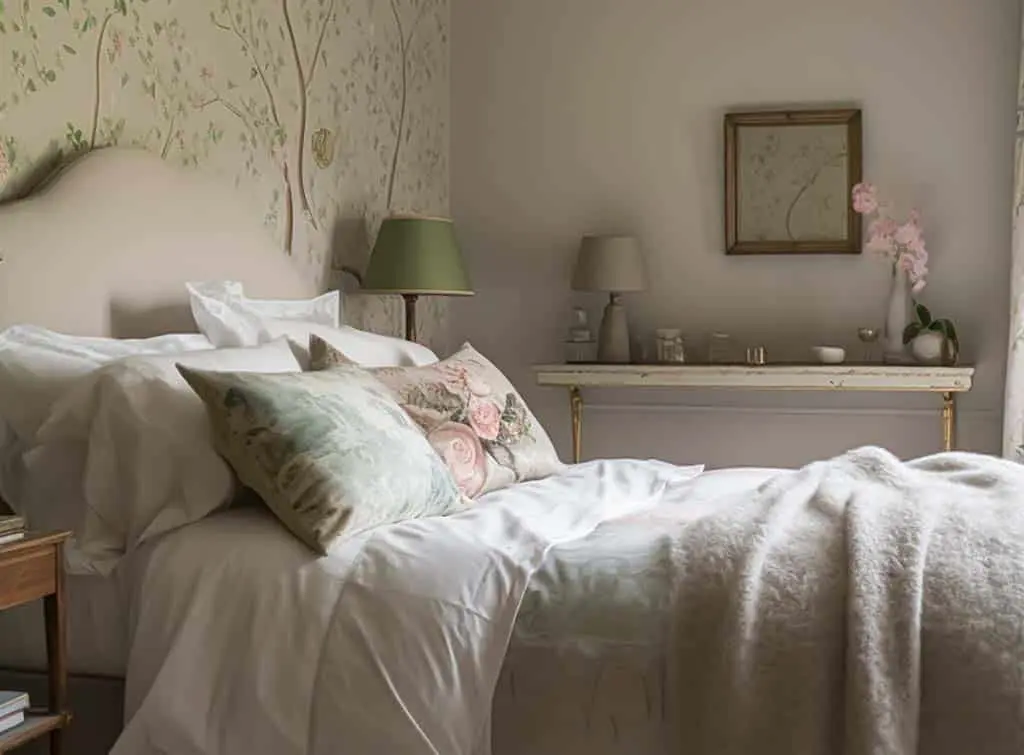 Bedside lights in a vintage bedroom