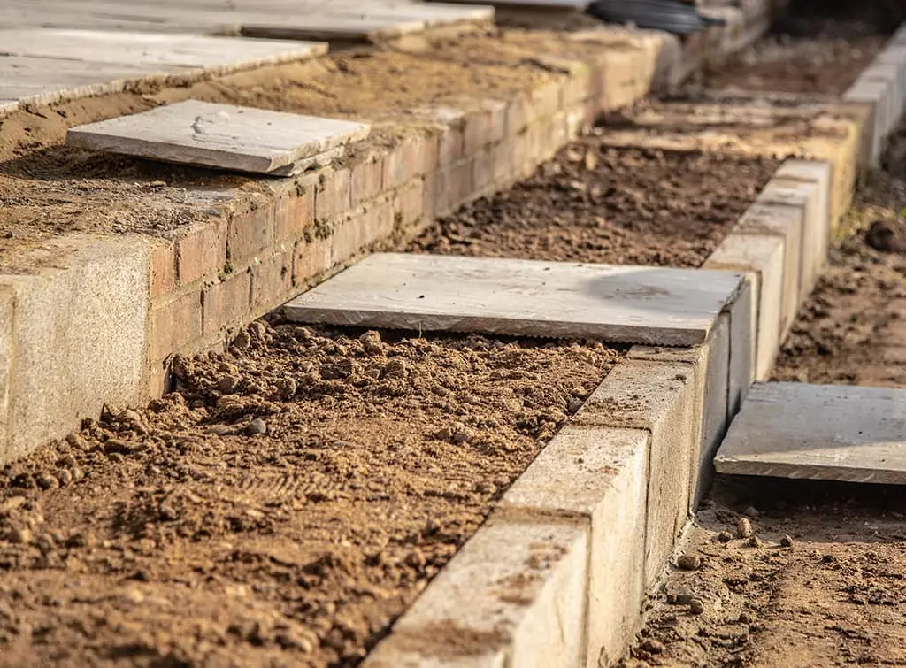 Levelling and building a raised patio area