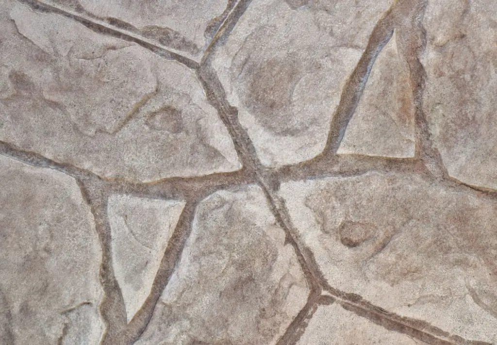 Flagstone printed concrete