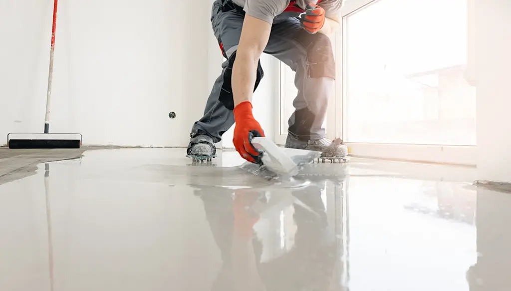 Floor screeding being laid