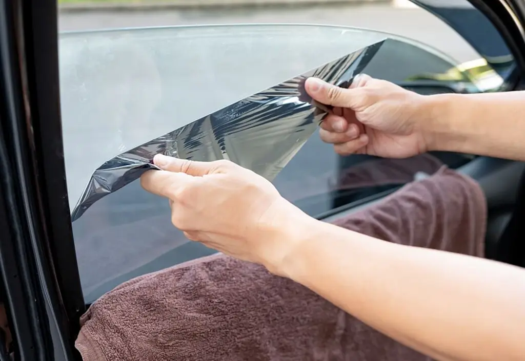 Using towel for window tint