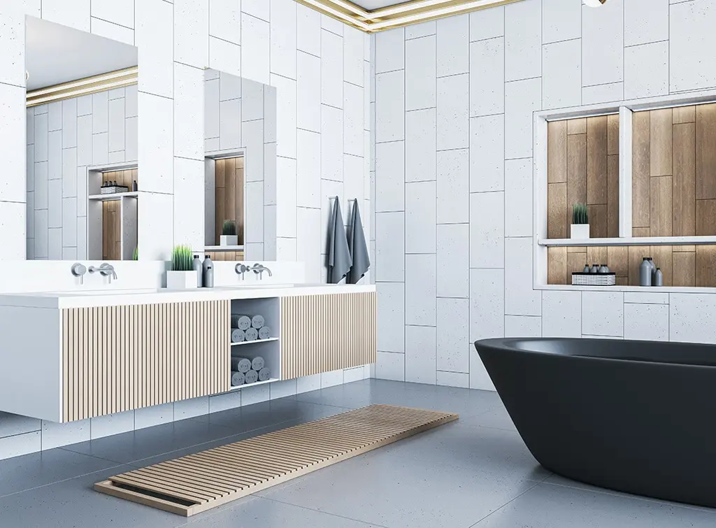 Concept image of a modern bathroom