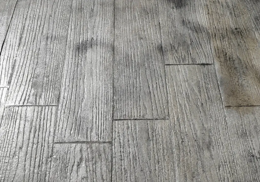 Wood effect printed concrete