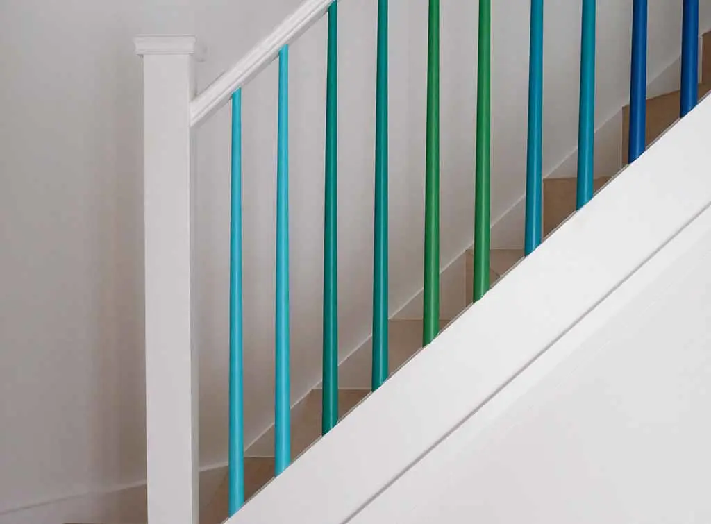 colourful decorating ideas for stairs 