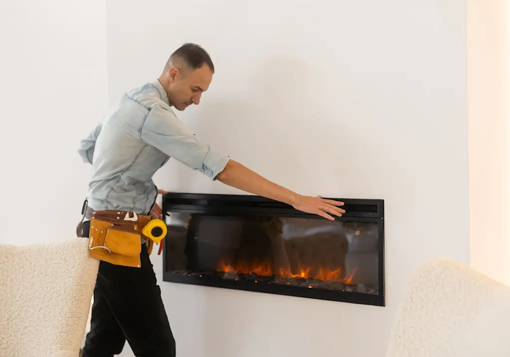 Electric fireplace installation resized