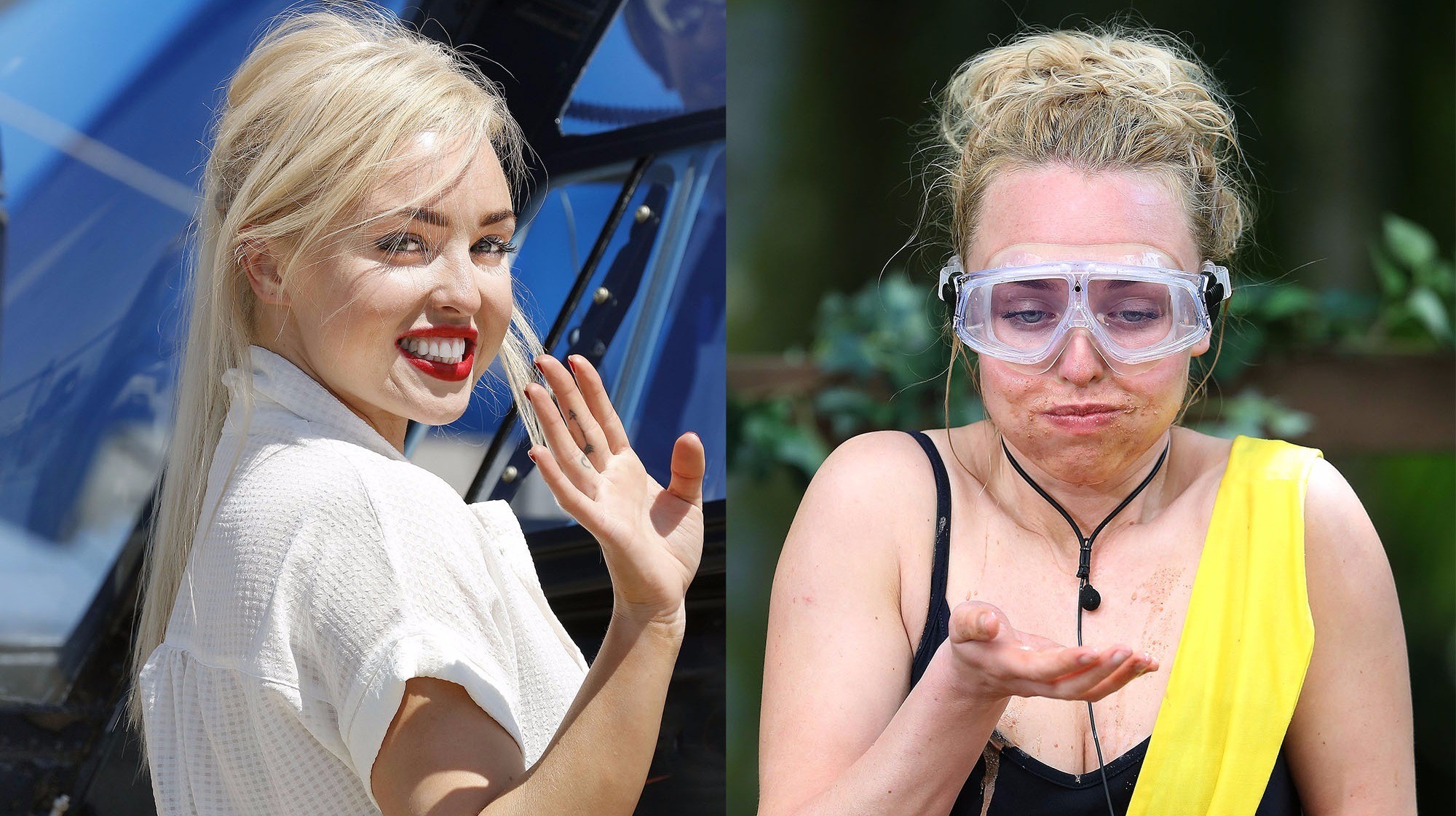 Porter Before and after 10 days in the Jungle I'm A Celebrity