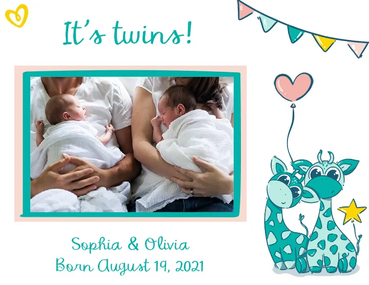 birth announcement ideas for twins and more
