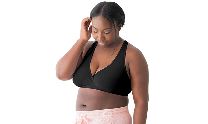 Black Nursing Bra With Extender Clasp Women's Size Medium NEW