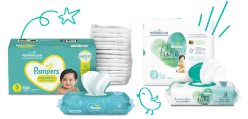 Pampers Newborn Diapers and Wipes