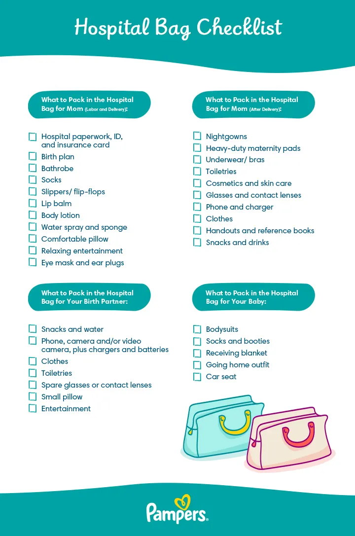 hospital bag checklist printable 