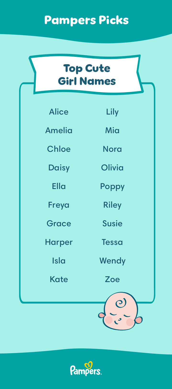 Pretty, Beautiful & Cute Girl Names With Meanings | Pampers