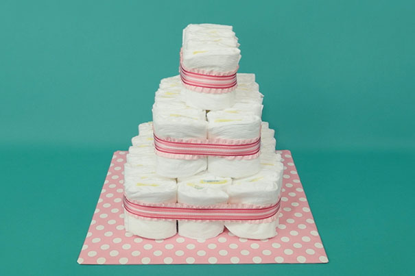 how to make a princess carriage diaper cake