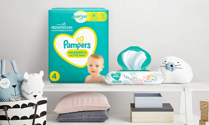 Swaddlers diapers and Sensitive wipes combo